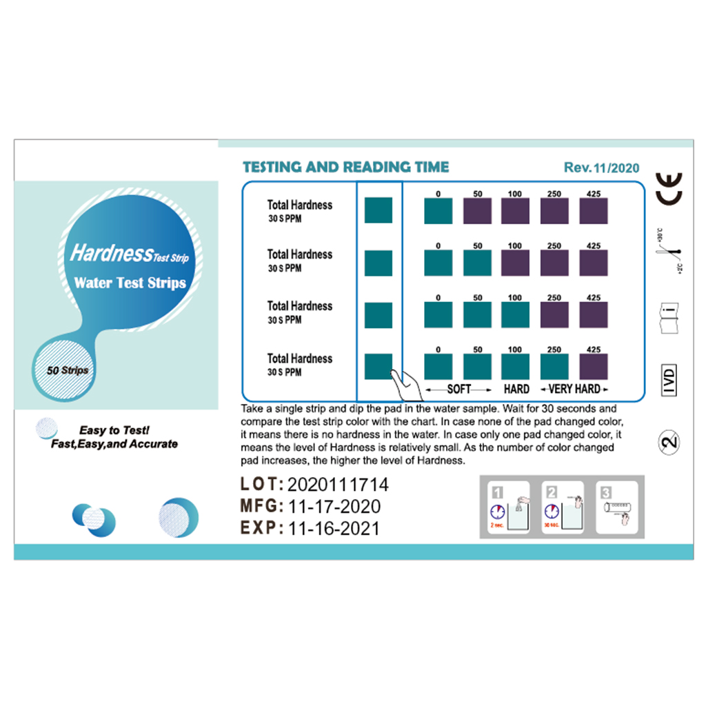 Tira de prueba de dureza compl - Spa Wellness Usa reseña y precio